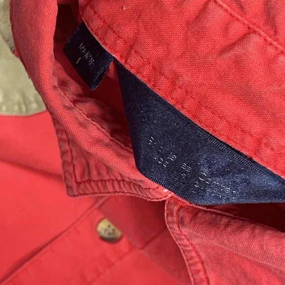 VTG Columbia Shirt Mens Large Red Rifle Elbow Patches Button Up Hunting Outdoors - Picture 7 of 10